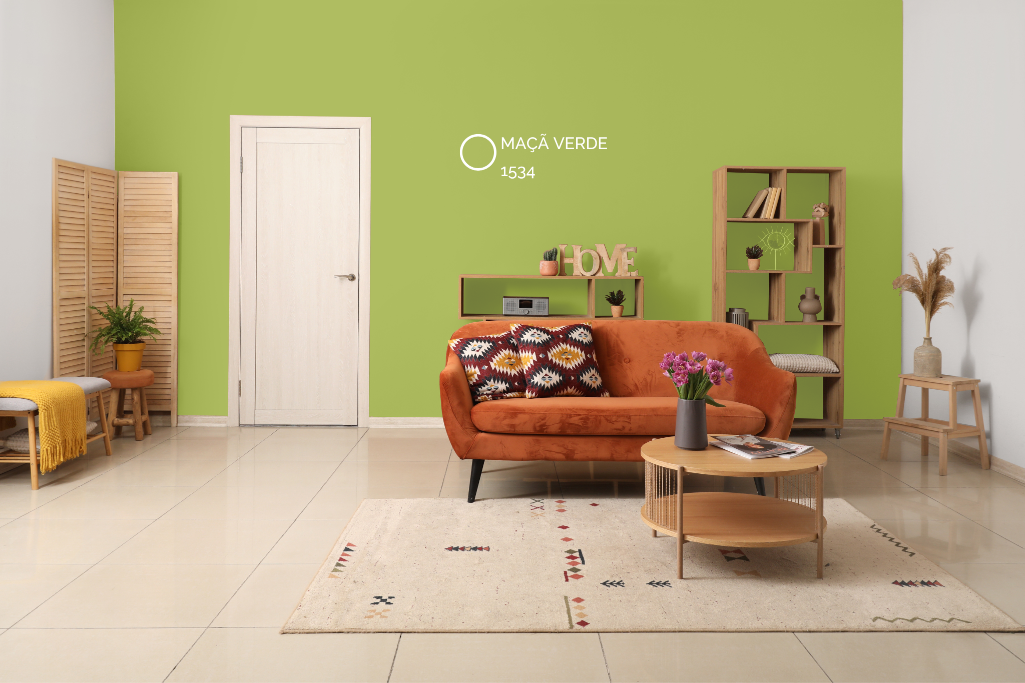 Cores marcantes para a sala