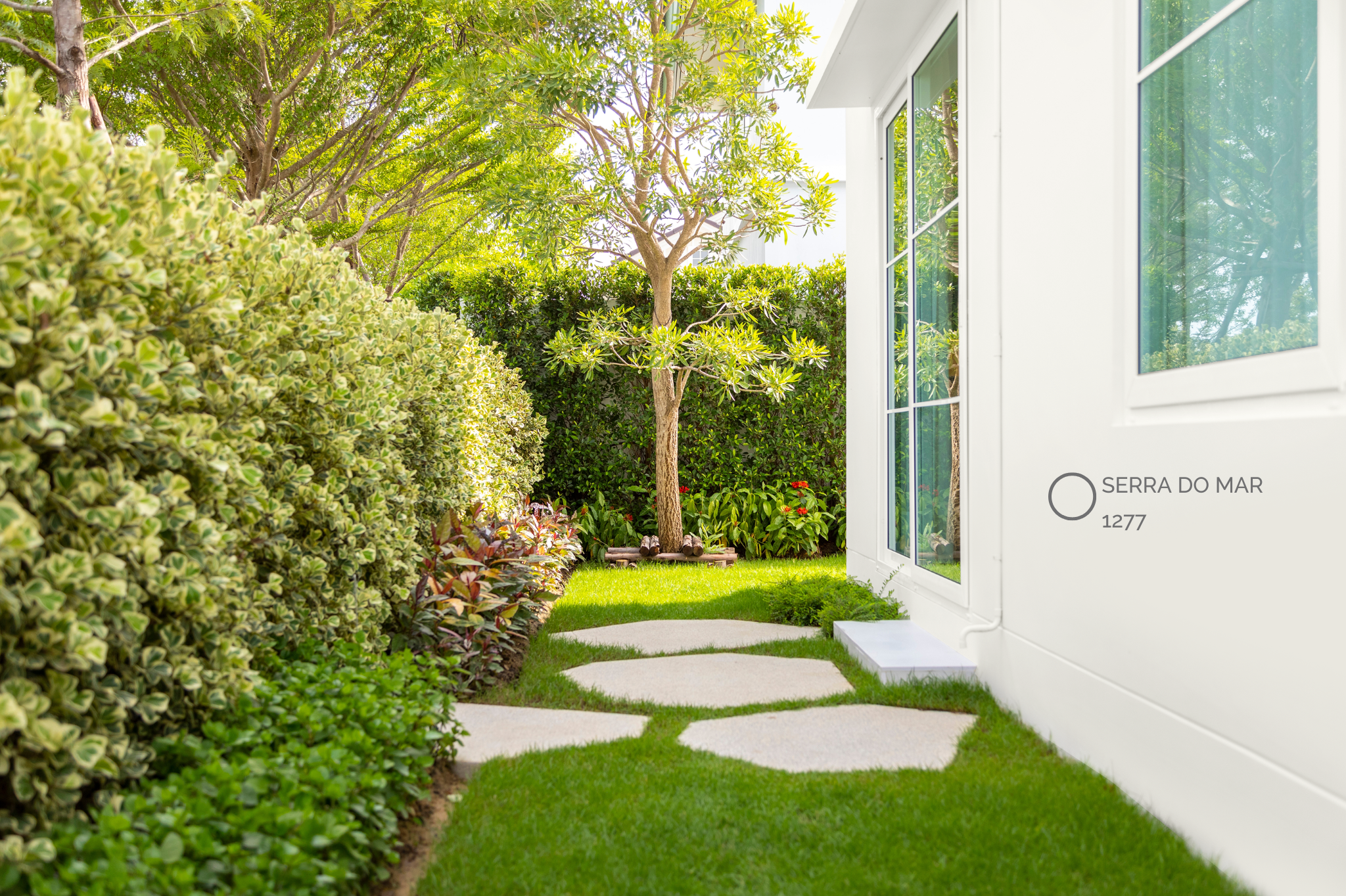 Entre cores e folhas: o jardim que acolhe já na chegada